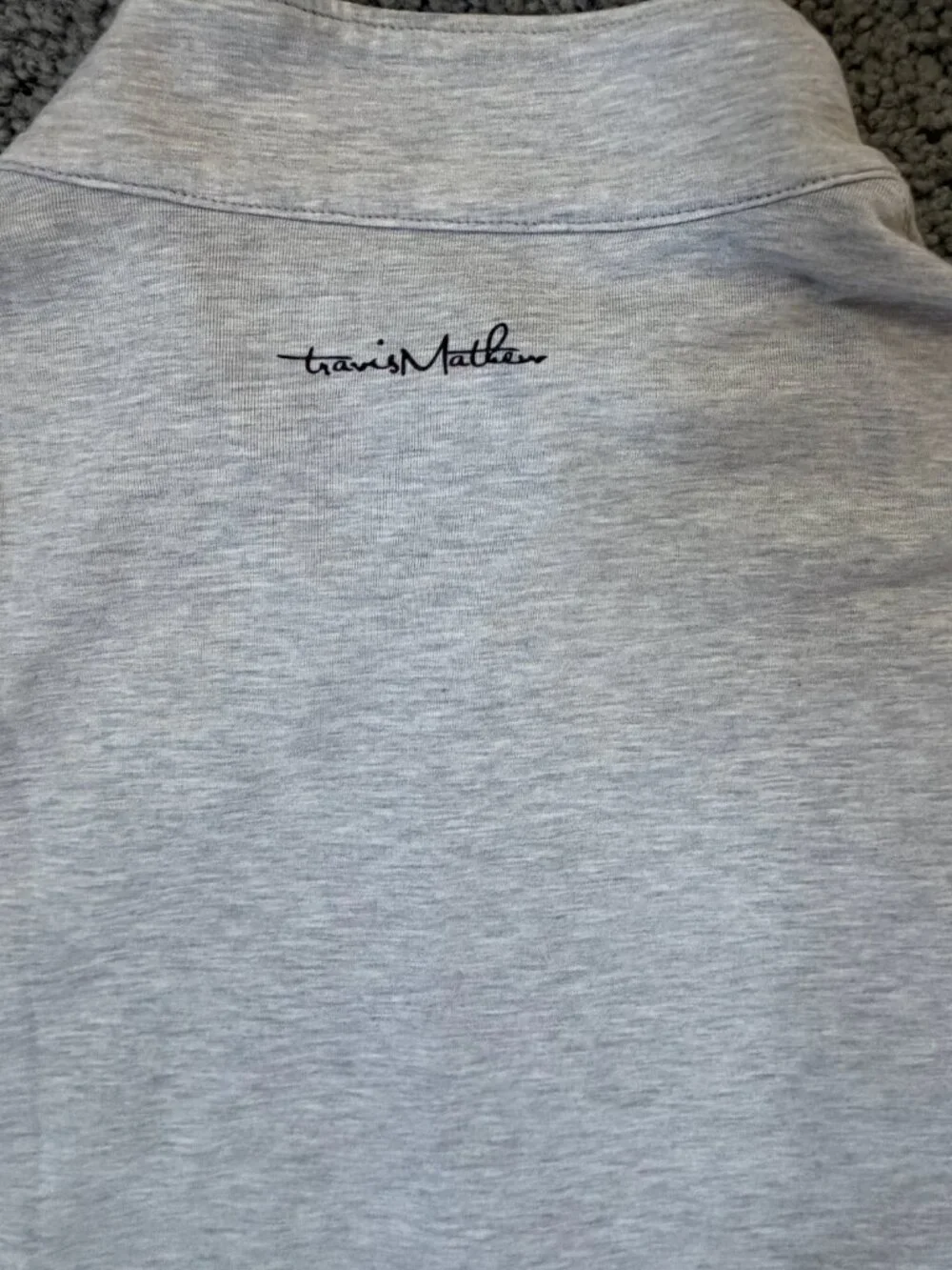 NWOT Travis Mathew Balboa Chest Stripe Quarter Zip Golf Pullover Gray Men’s L